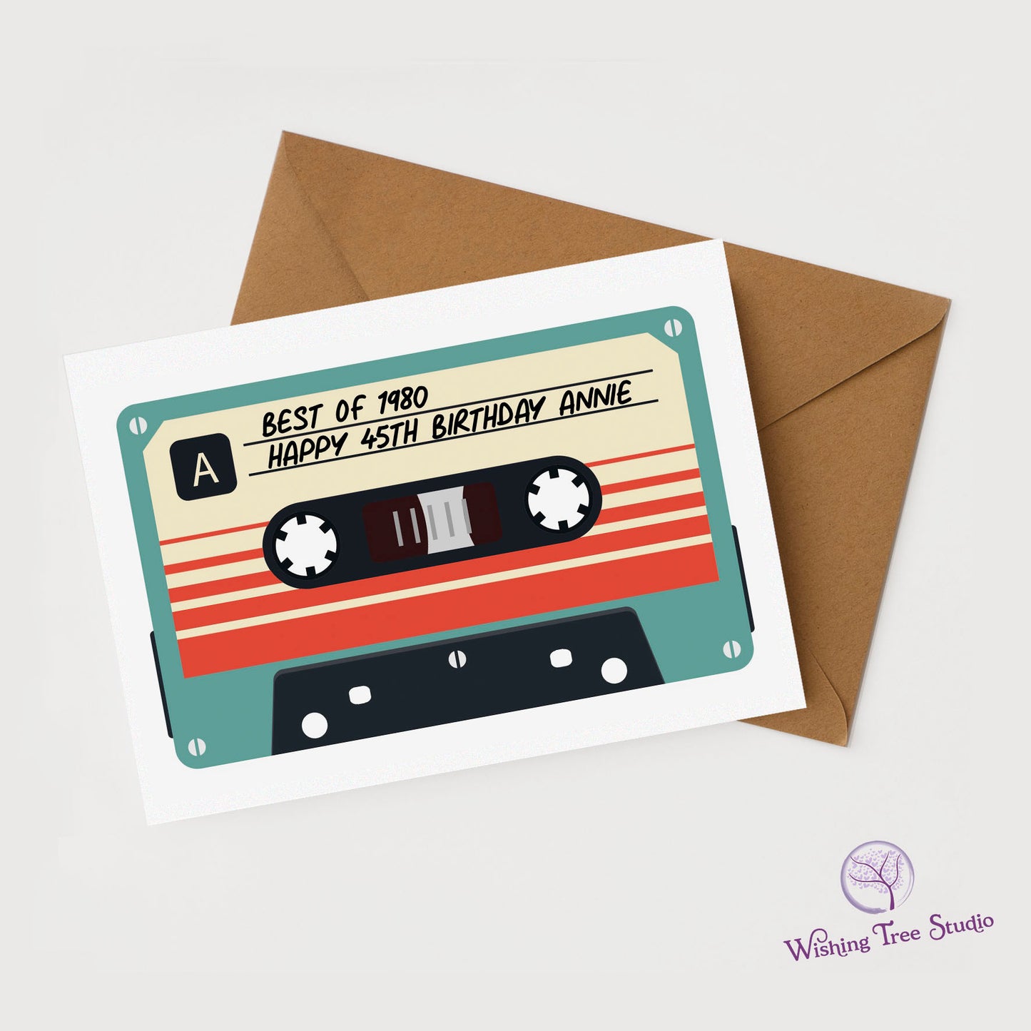Birthday Mixtape retro card