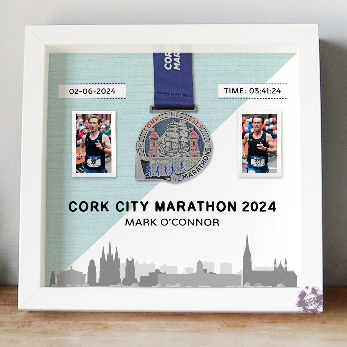 Cork Marathon medal frame