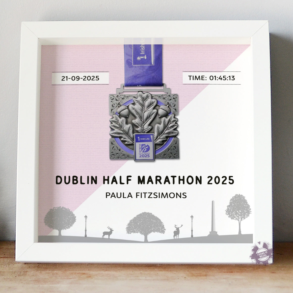 Irish Life Race Series Half Marathon medal frame