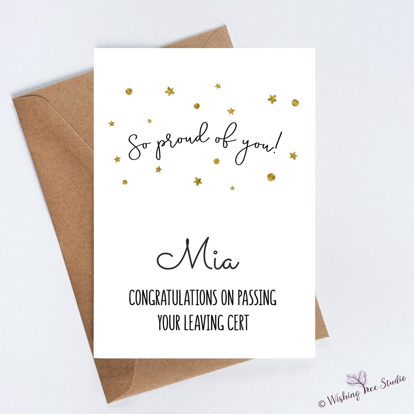Leaving Cert exam congratulations card