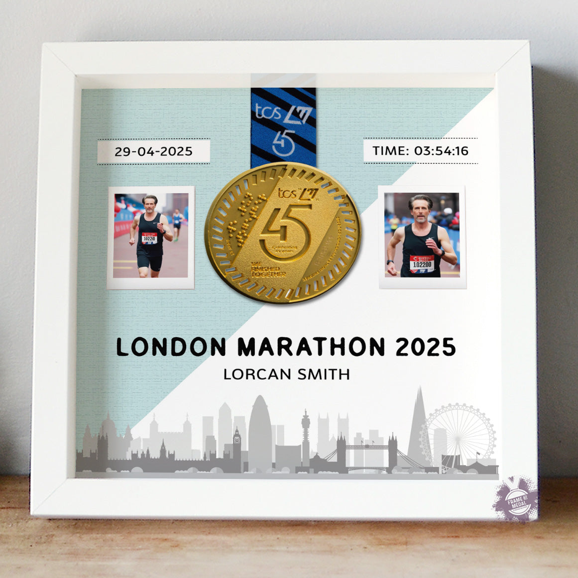 London Marathon Medal frame 2025
