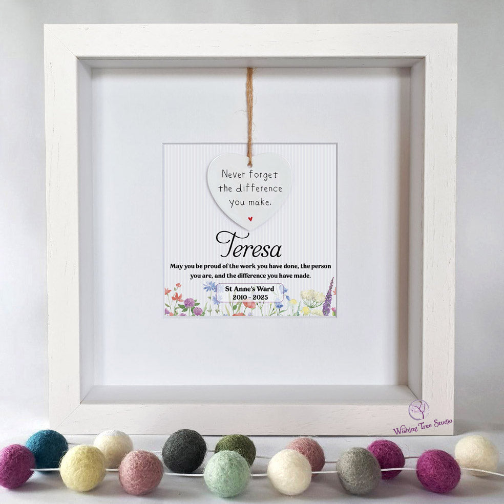 Never forget the diffeence you make. Retirement Frame