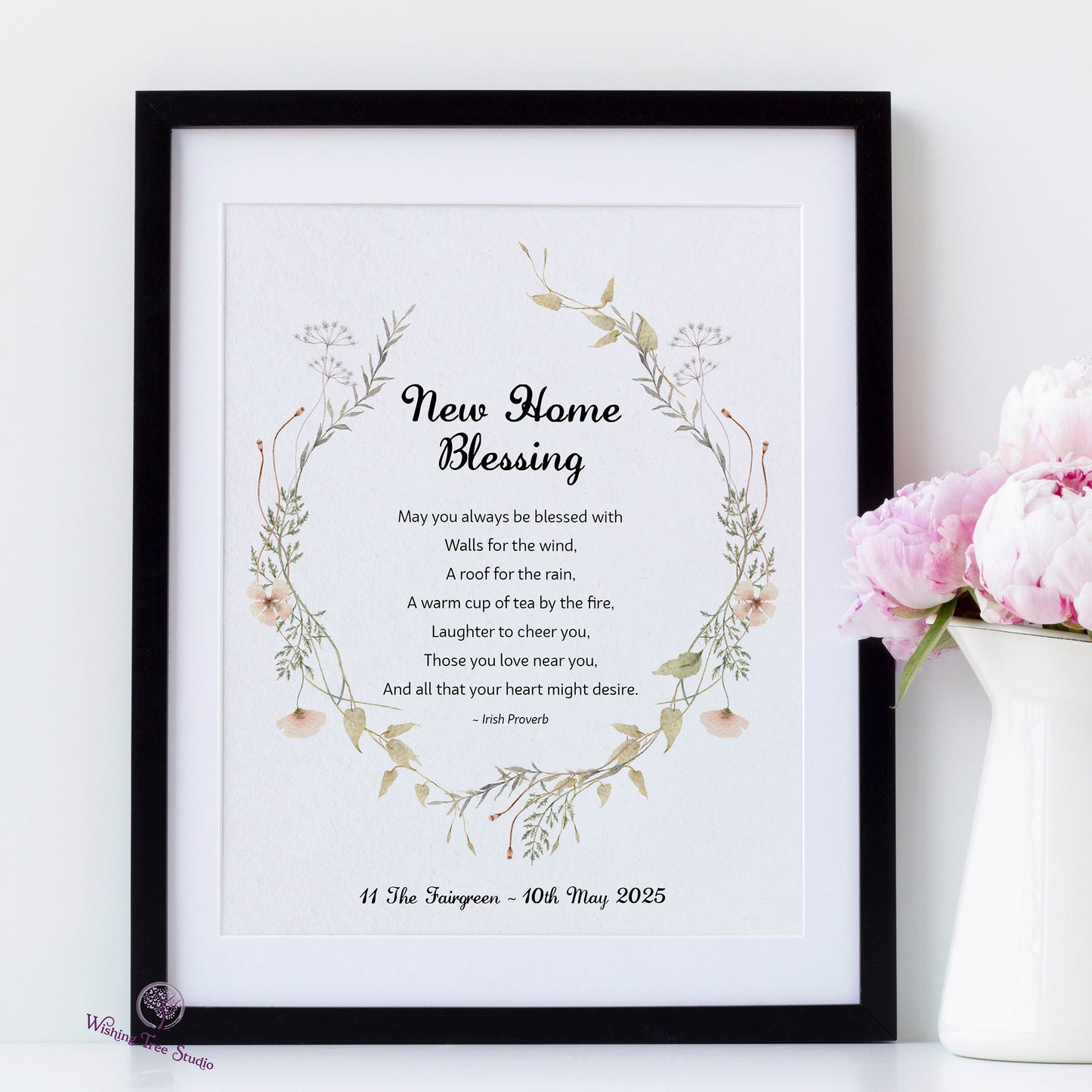 New Home Blessing Irish proverb framed