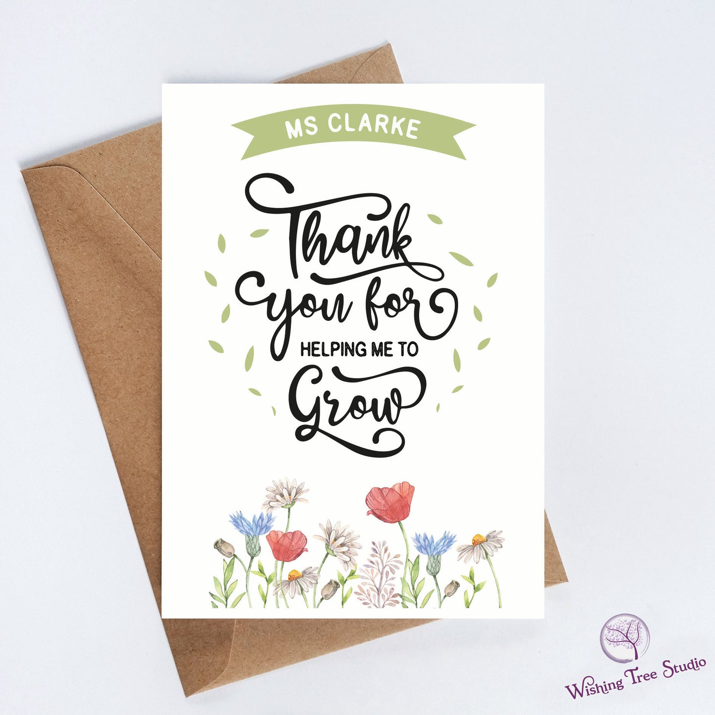 Thank you Teacher card