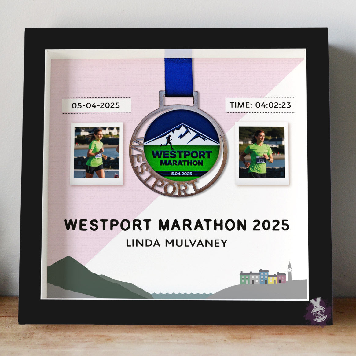 Westport Marathon Medal frame