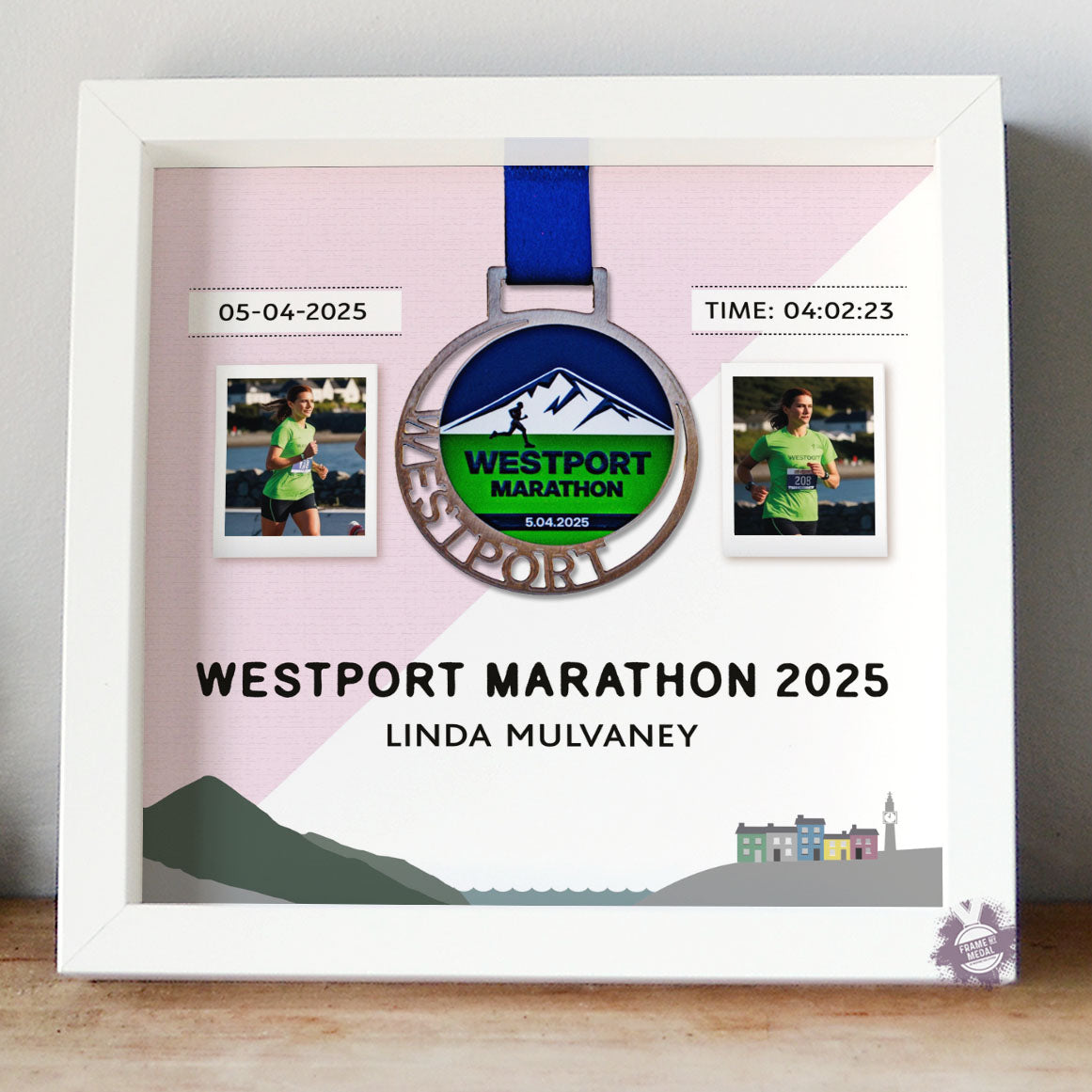Westport Marathon Medal frame