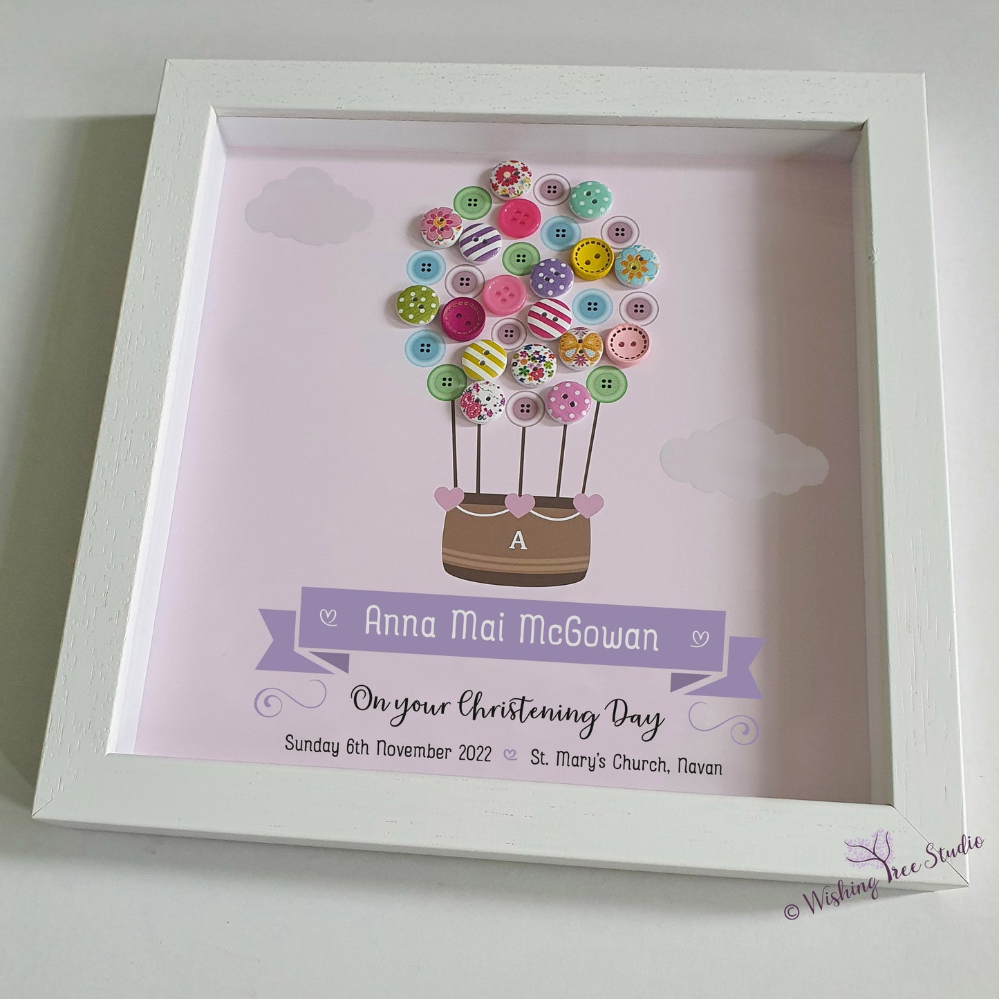 Hot Air Balloon Christening frame