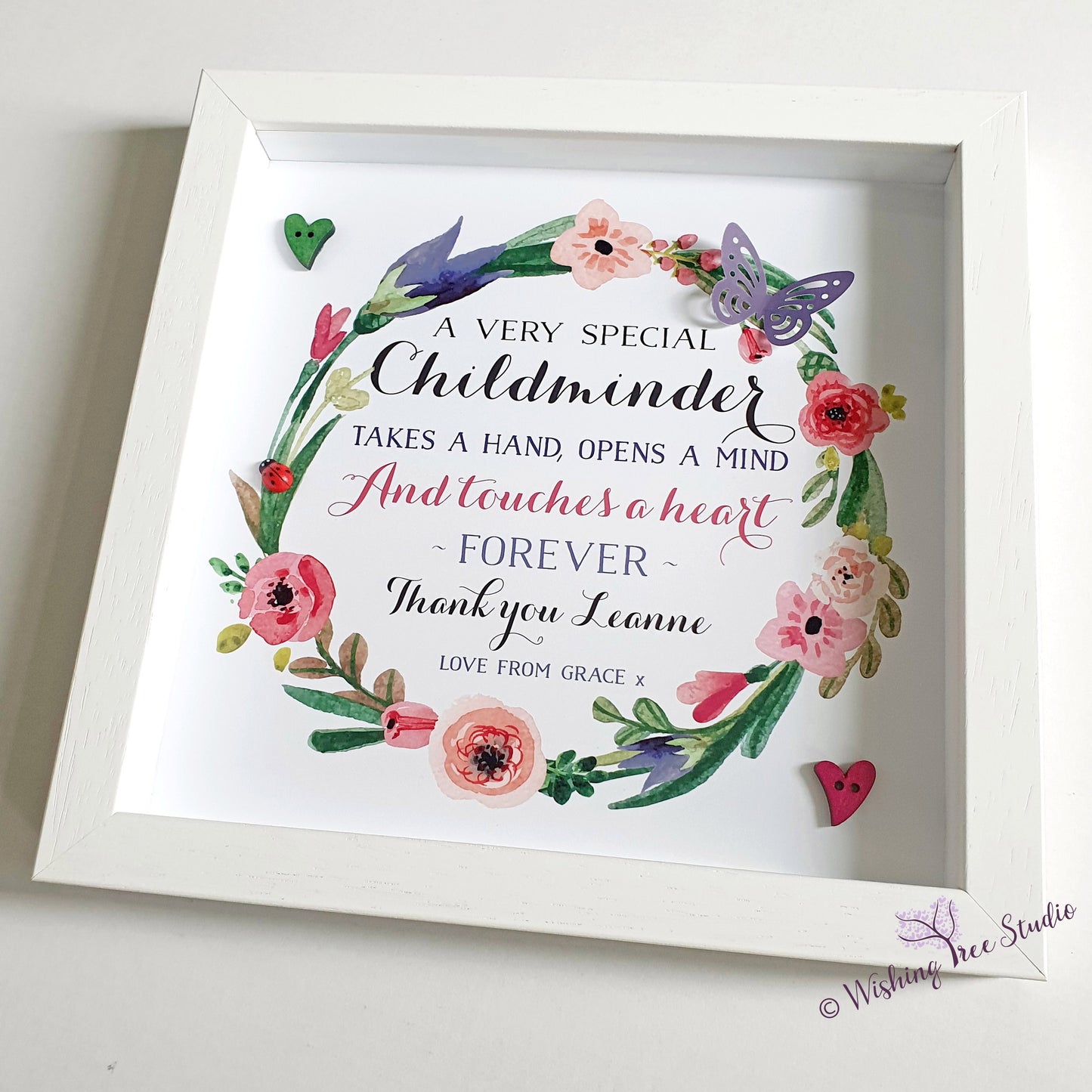 Childminder Floral Wreath frame