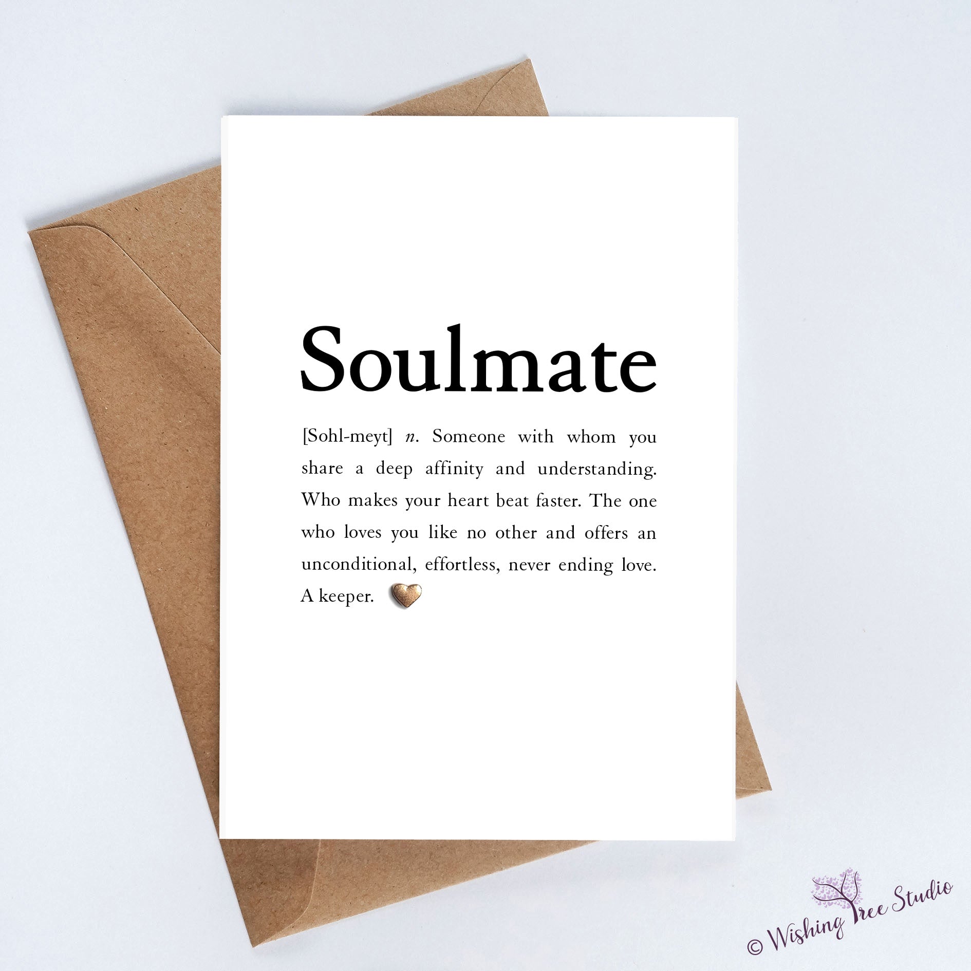 soulmates mtg card Soulmate definition card for Wedding, Engagement, Valentines day – Wishing Tree Studio