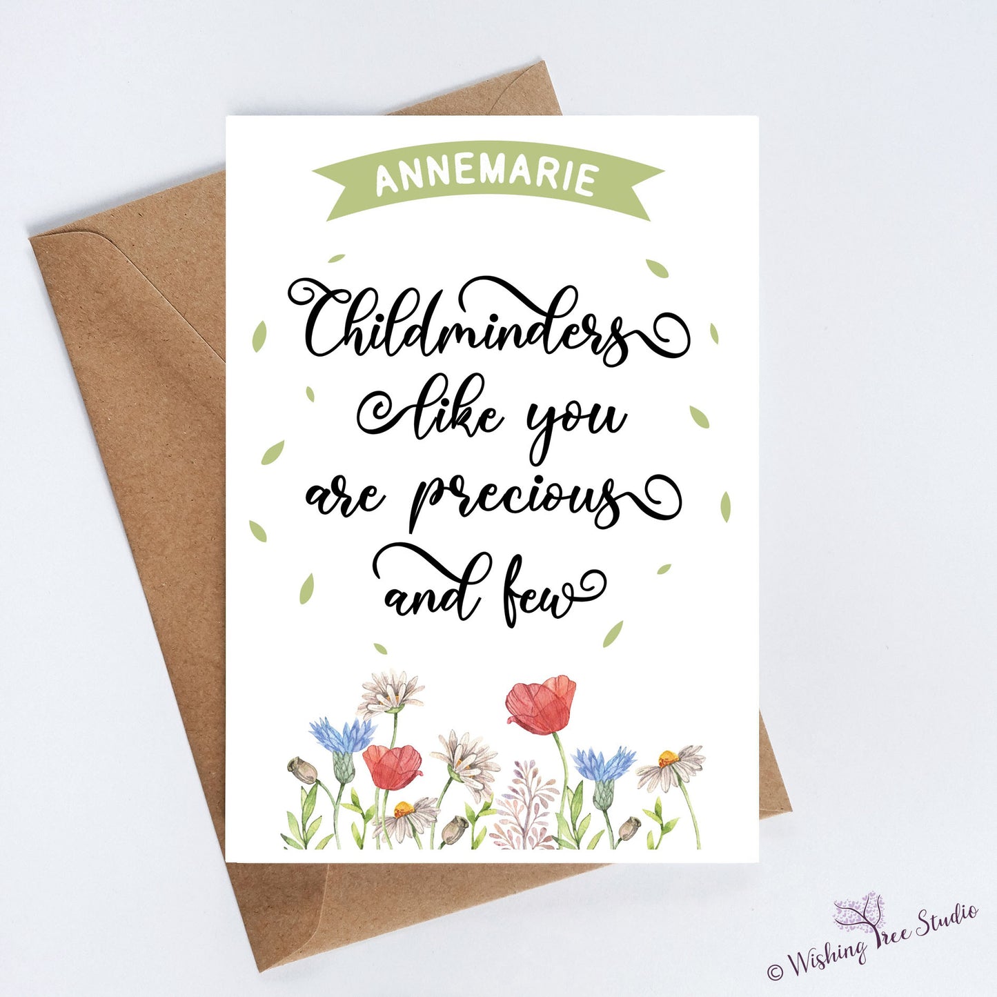 Childminder thank you card