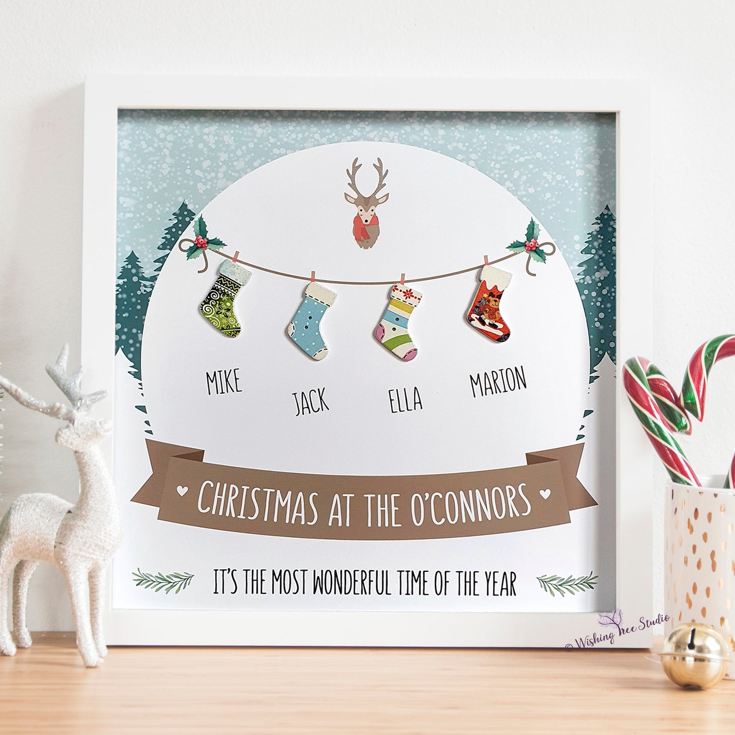 Christmas Stocking Family frame