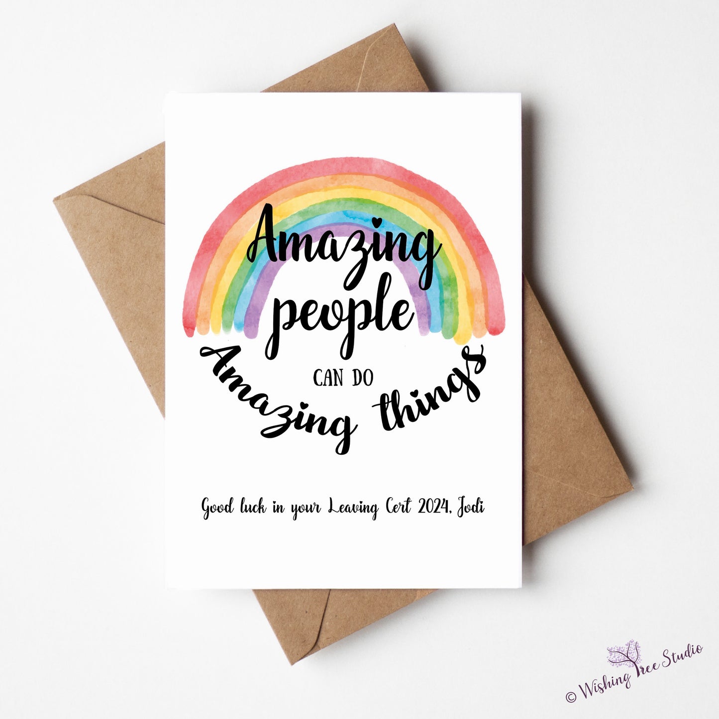 Greeting card - Amazing people can do amazing things (good luck card)
