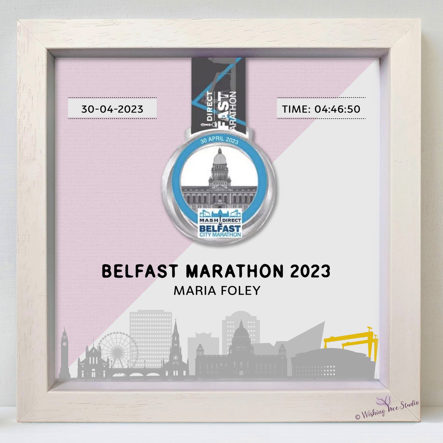 Belfast Marathon Medal Display Frame