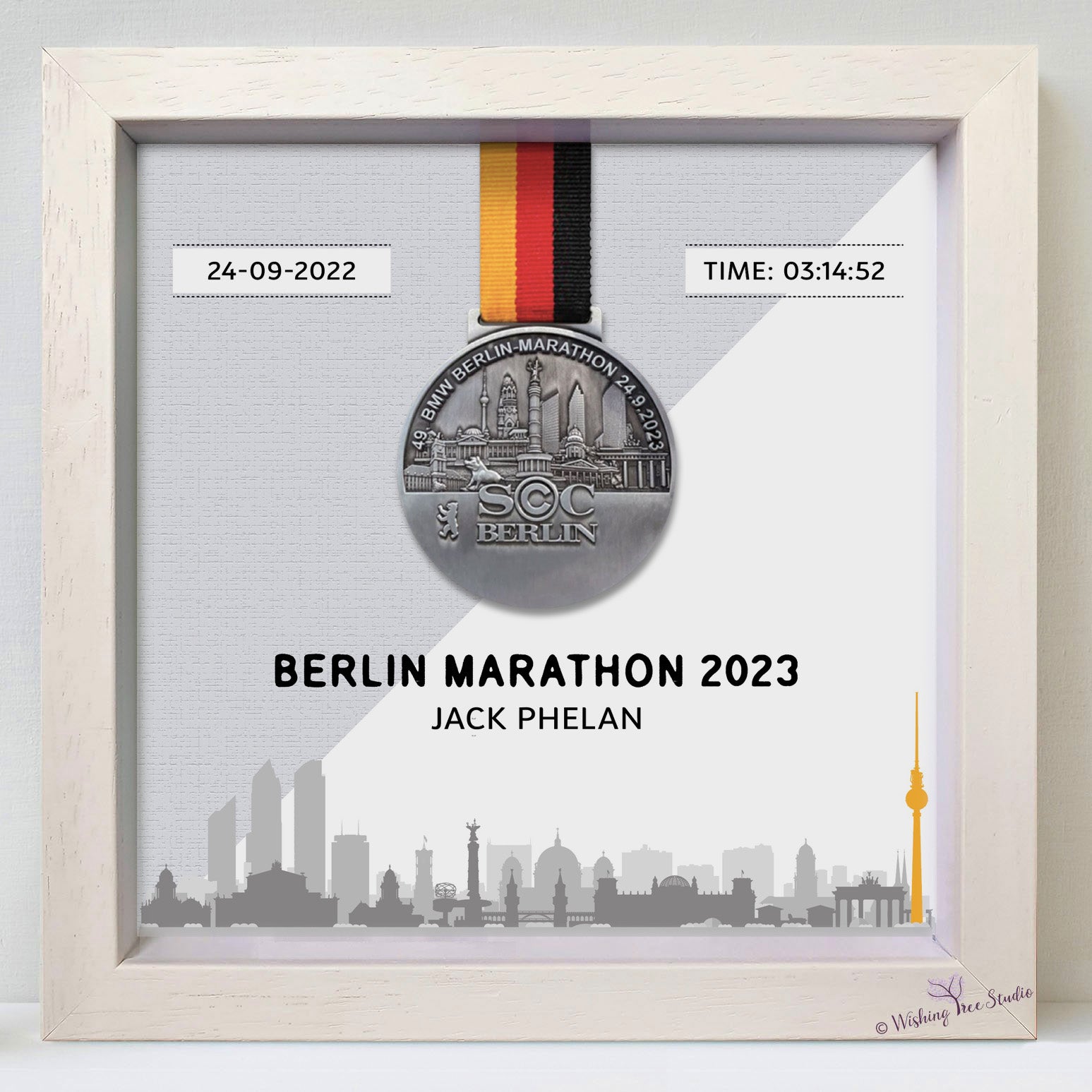 Berlin Marathon Medal display frame
