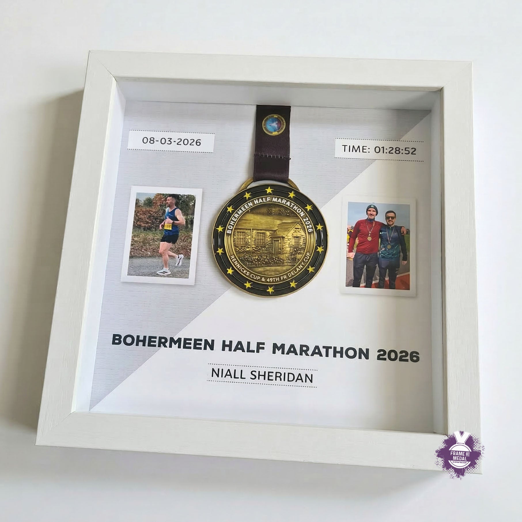 Bohermeen Half marathon medal frame