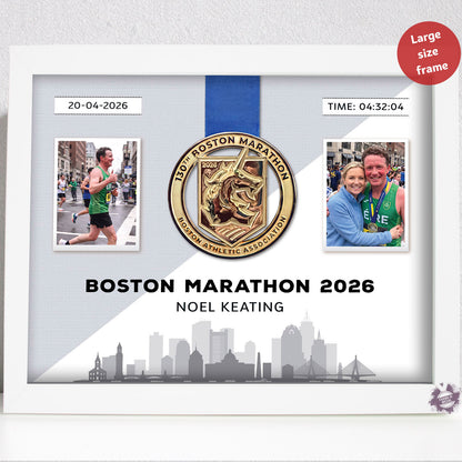 Boston Marathon Medal Frame 2026 - large size