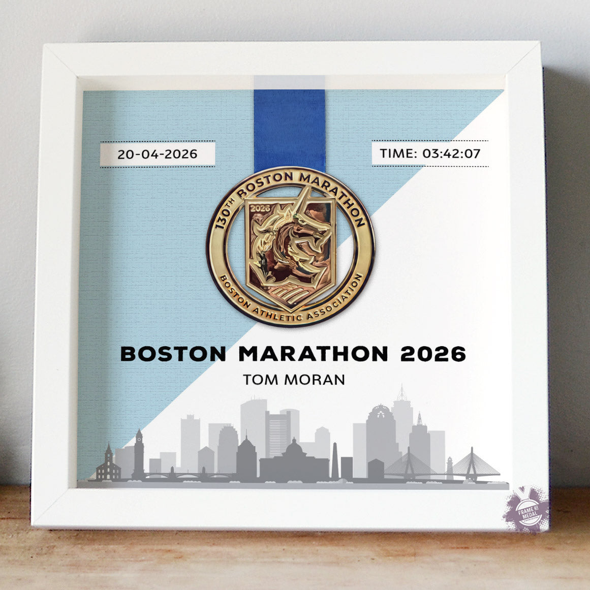 Boston Marathon 2026 medal frame