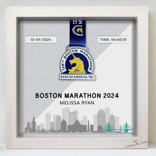 Boston marathon medal frame