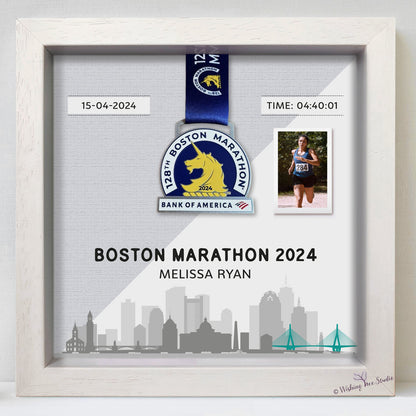 Boston marathon medal frame