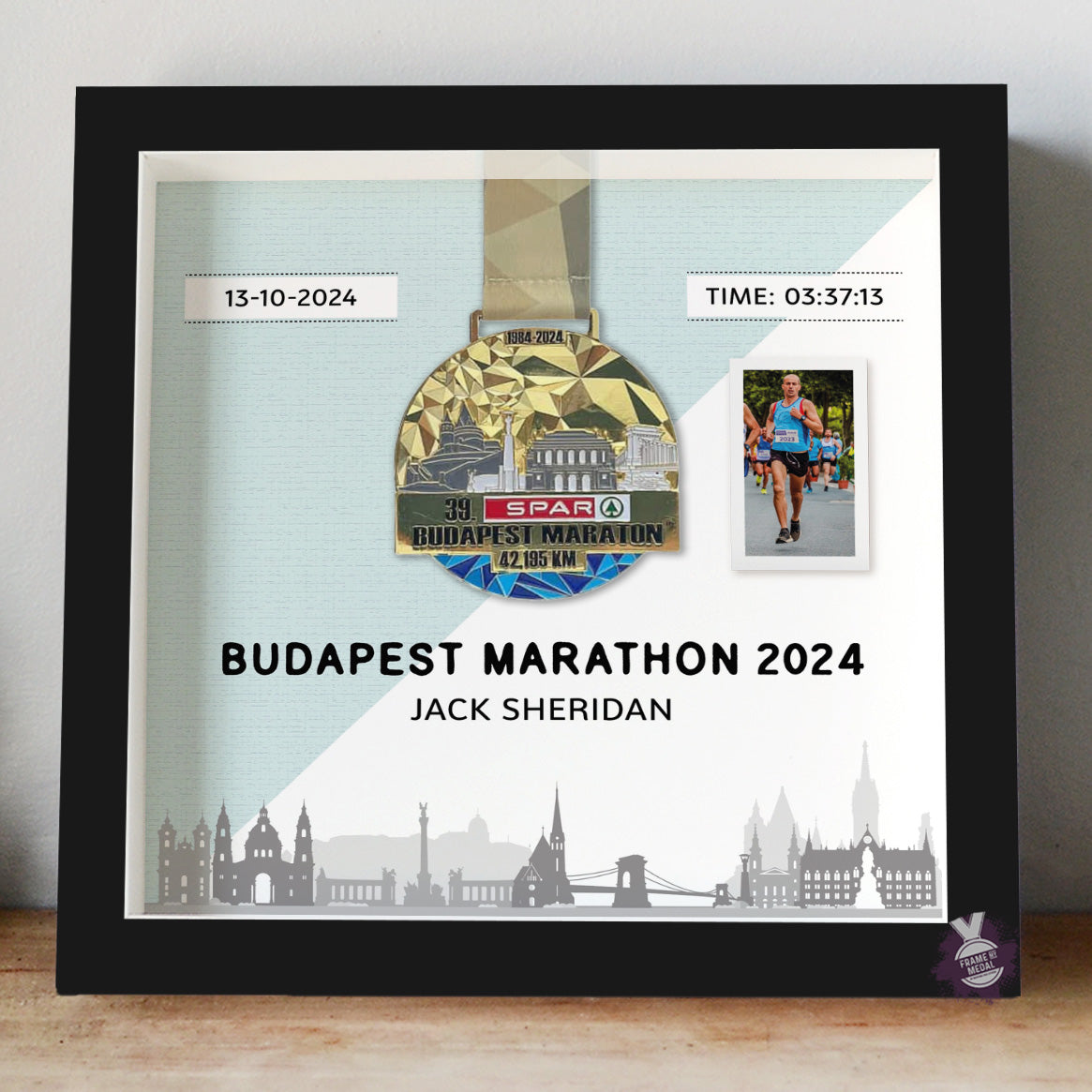 Budapest Marathon Medal Frame