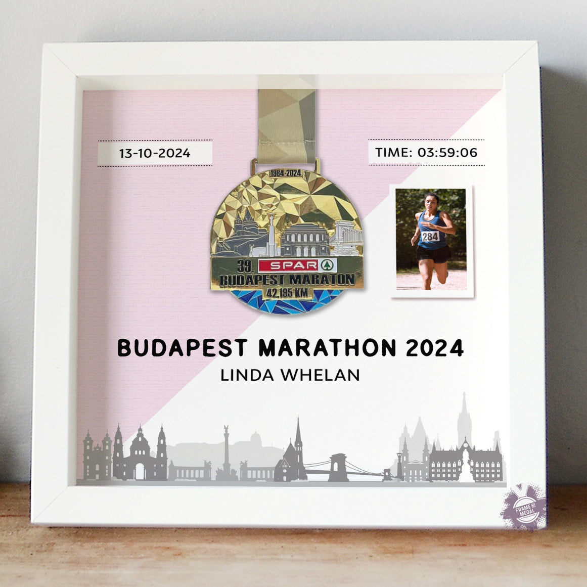 Budapest Marathon Medal Frame