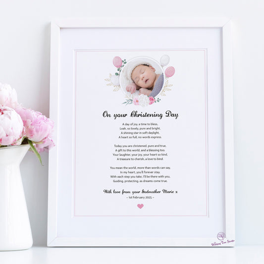 Christening Day poem with photo