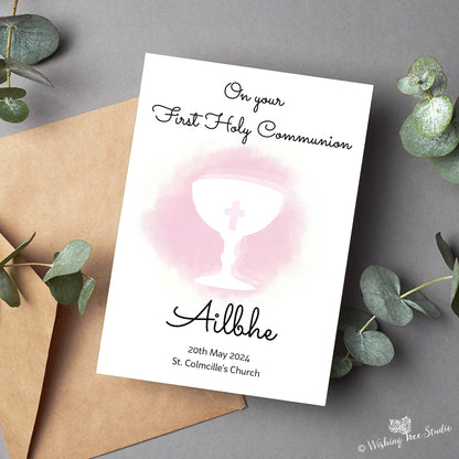Personalised First Holy Communion card Ireland  