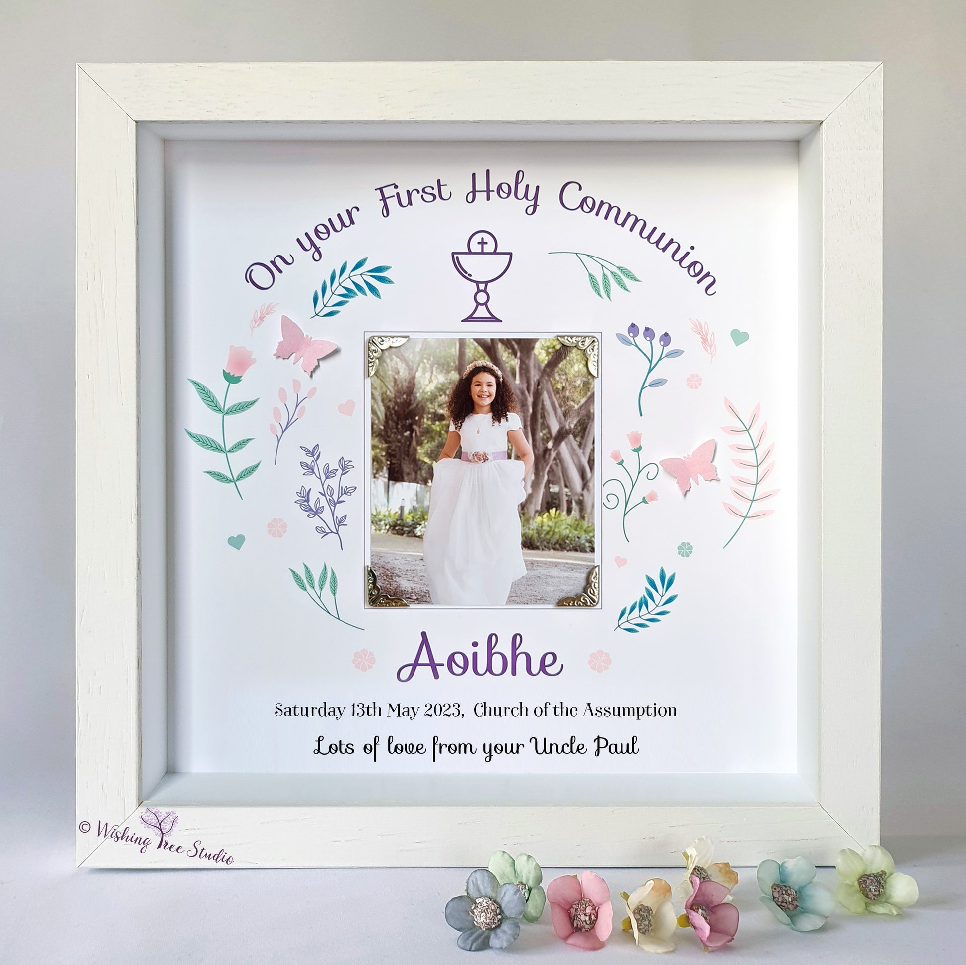 First Holy Communion photo frame – Wishing Tree Studio