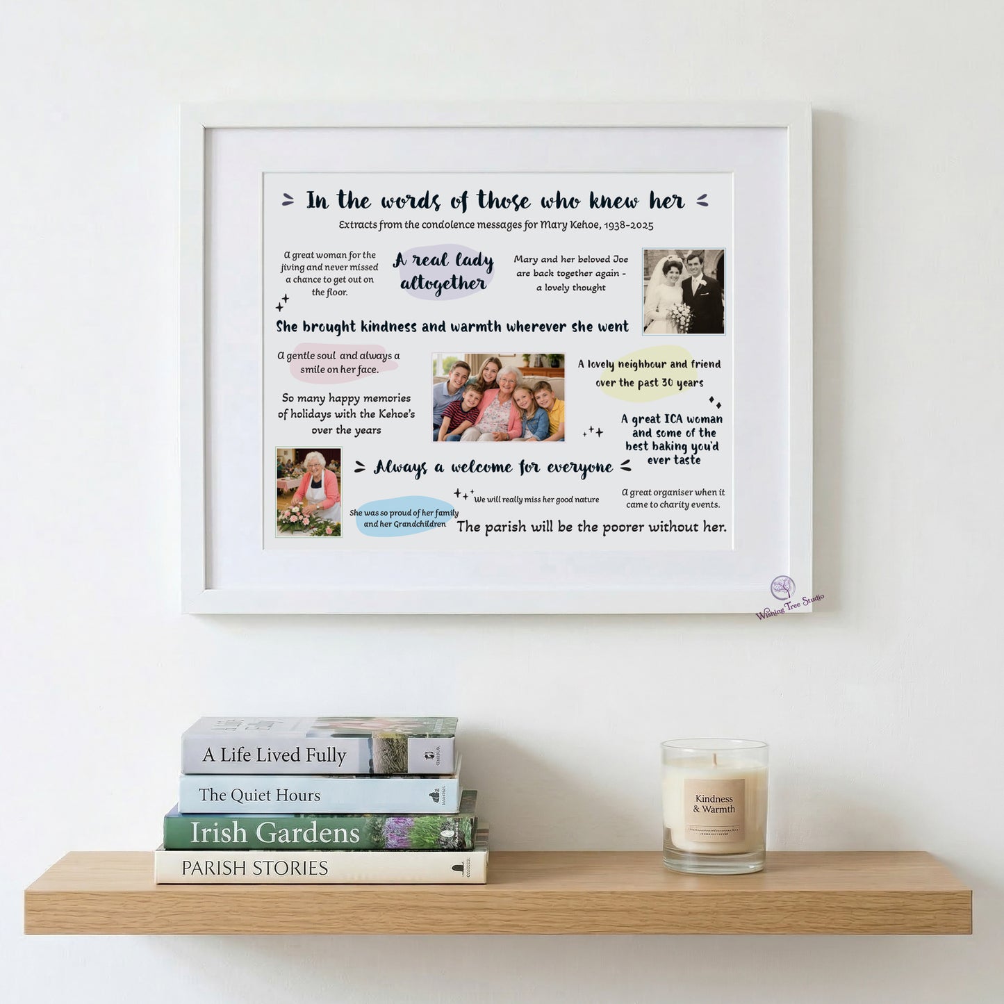 In Their Words - Personalised Condolences Frame