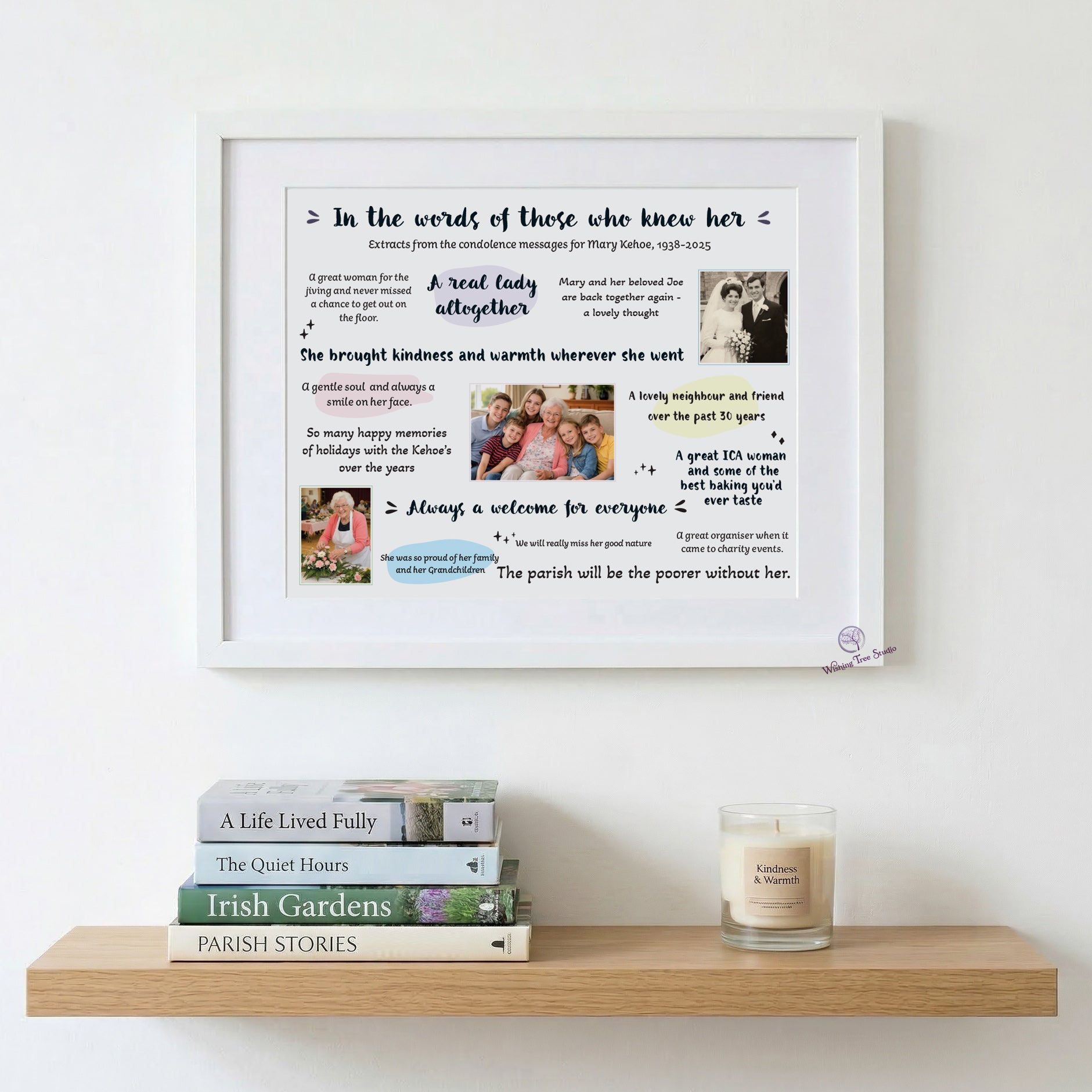 In Their Words - Personalised Condolences Frame