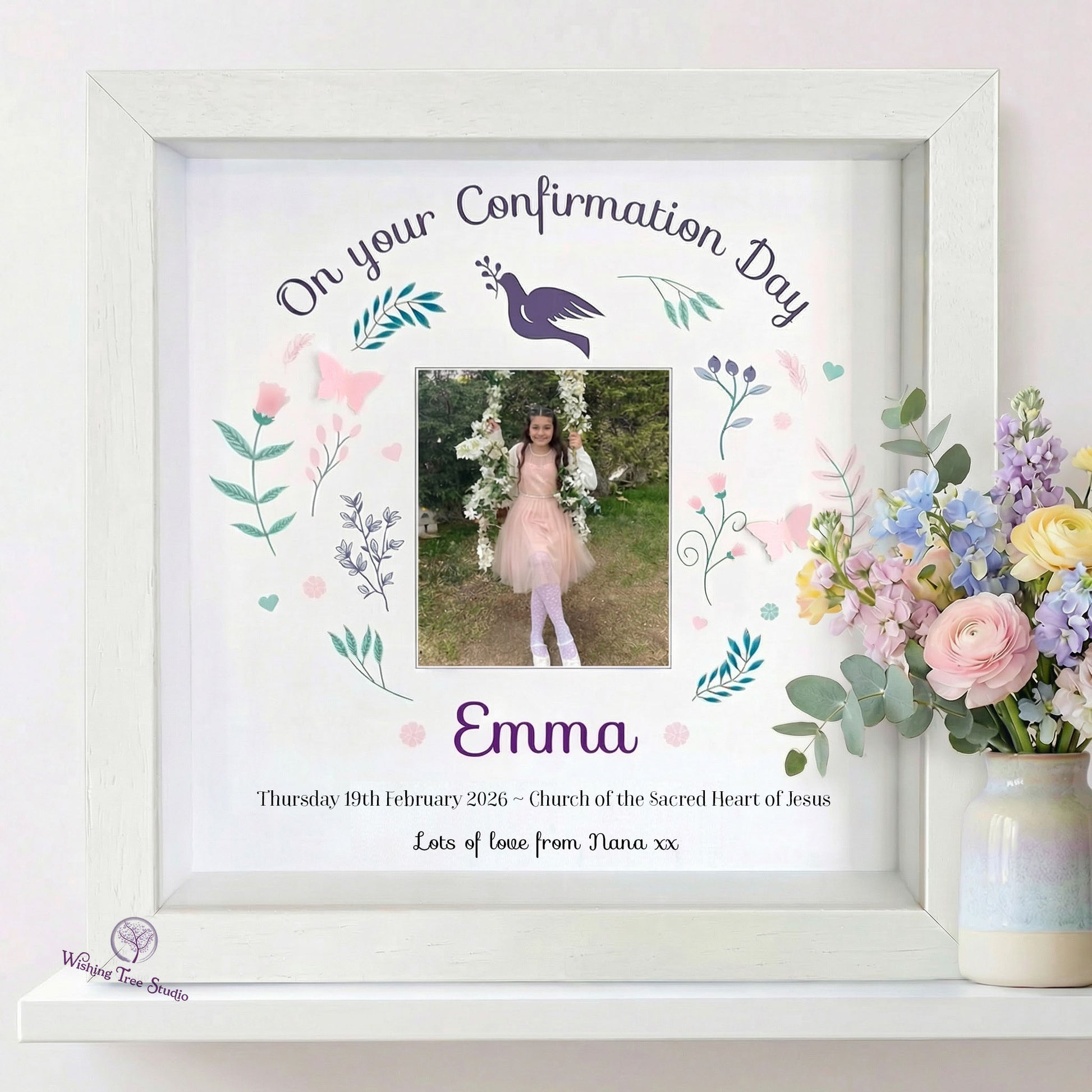 Personalised confirmation day photo frame