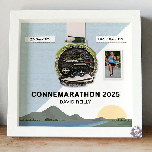 Personalised medal display frame for Connemarathon or Connemara Marathon