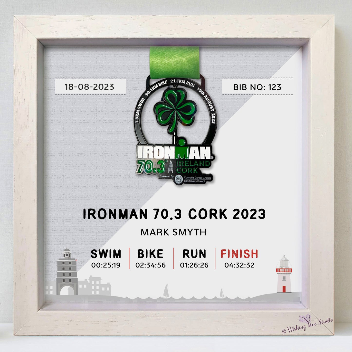 IRONMAN 70.3 Ireland Cork medal frame