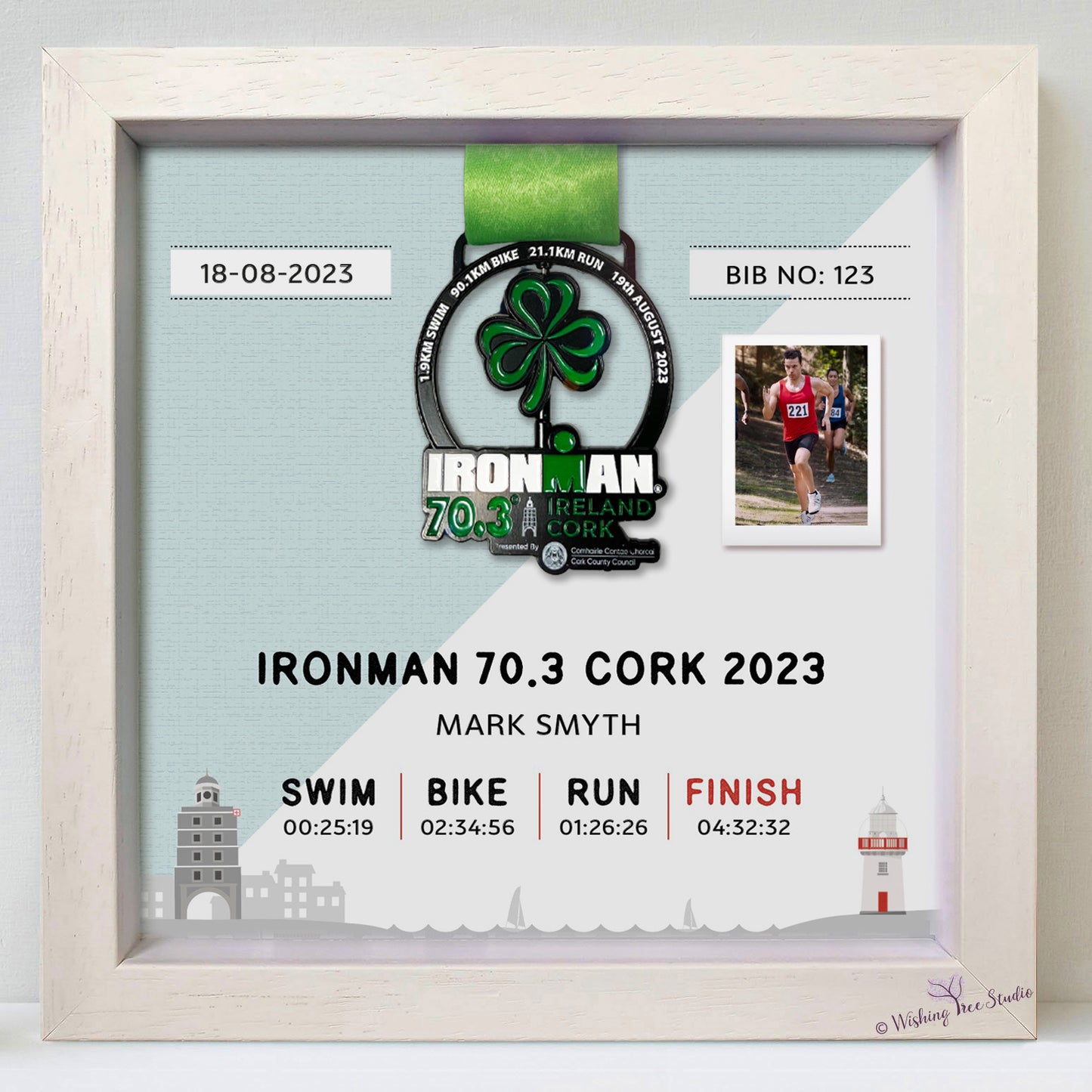 IRONMAN 70.3 Ireland Cork medal frame