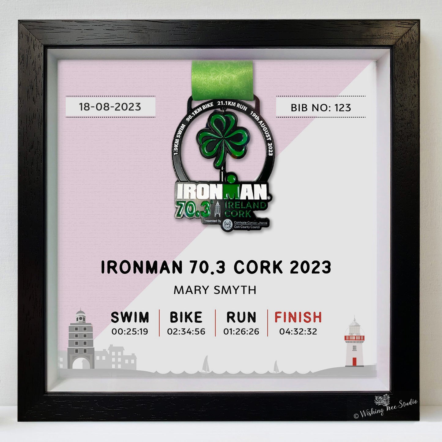 IRONMAN 70.3 Ireland Cork medal frame