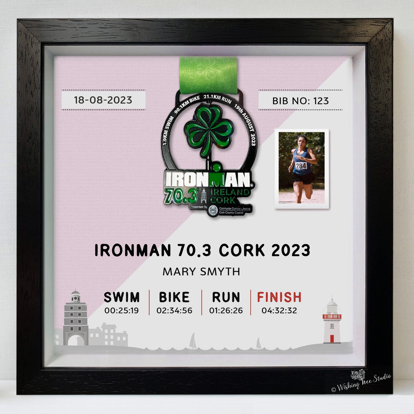 IRONMAN 70.3 Ireland Cork medal frame