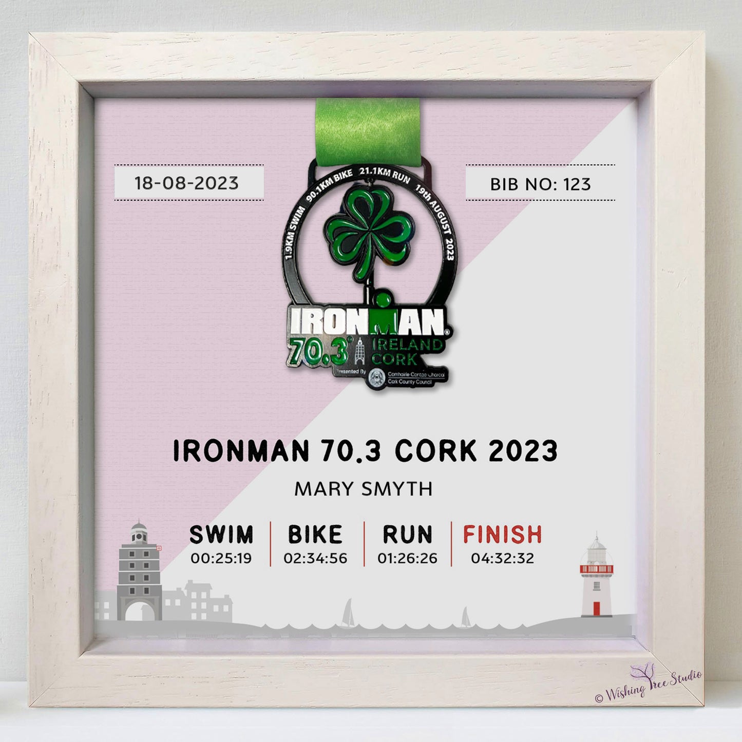 IRONMAN 70.3 Ireland Cork medal frame