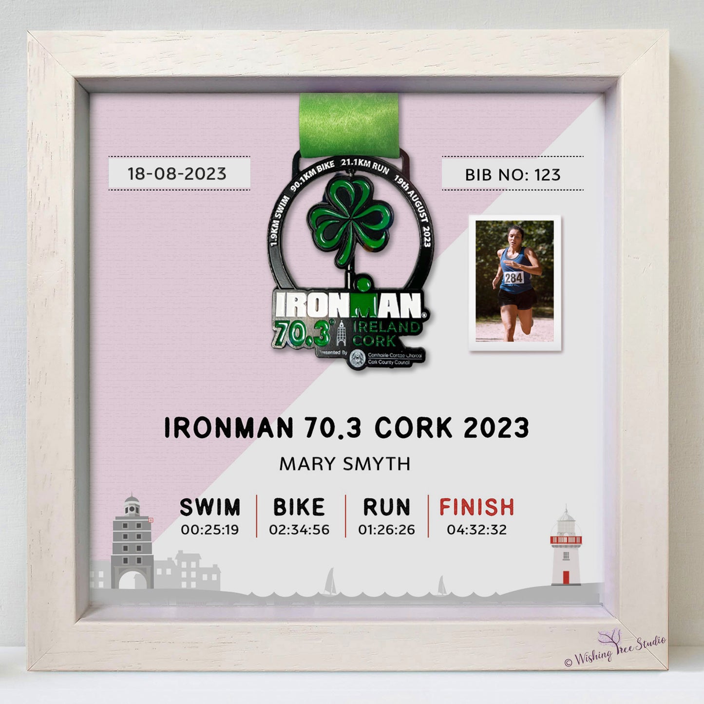 IRONMAN 70.3 Ireland Cork medal frame