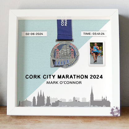 Cork City Marathon medal display frame