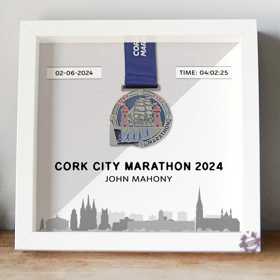 Cork City Marathon Medal Frame