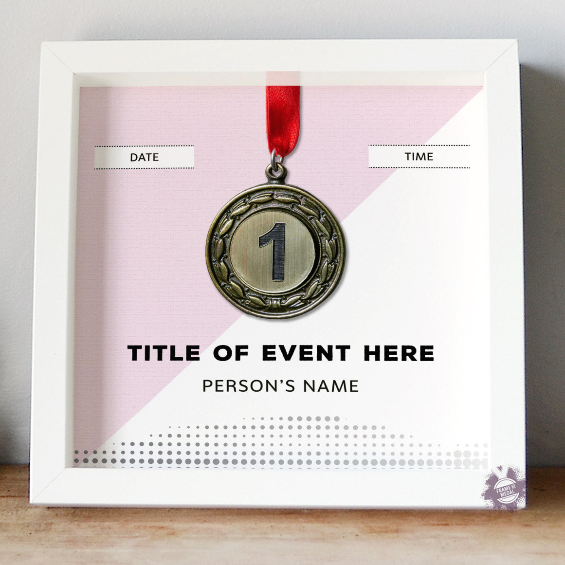 Create your own single medal frame - regular size