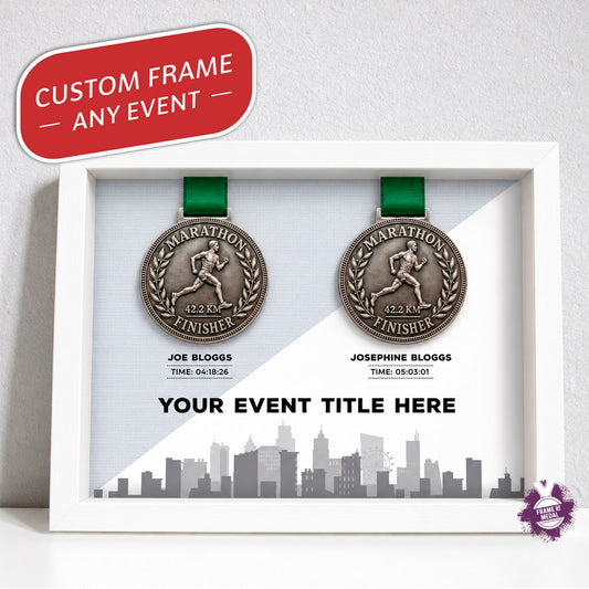 Custom design two medal frame