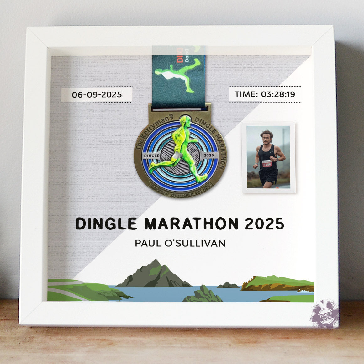 Dingle Marathon 2025 Medal frame