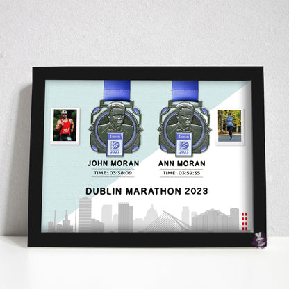 Dublin marathon double medal display frame