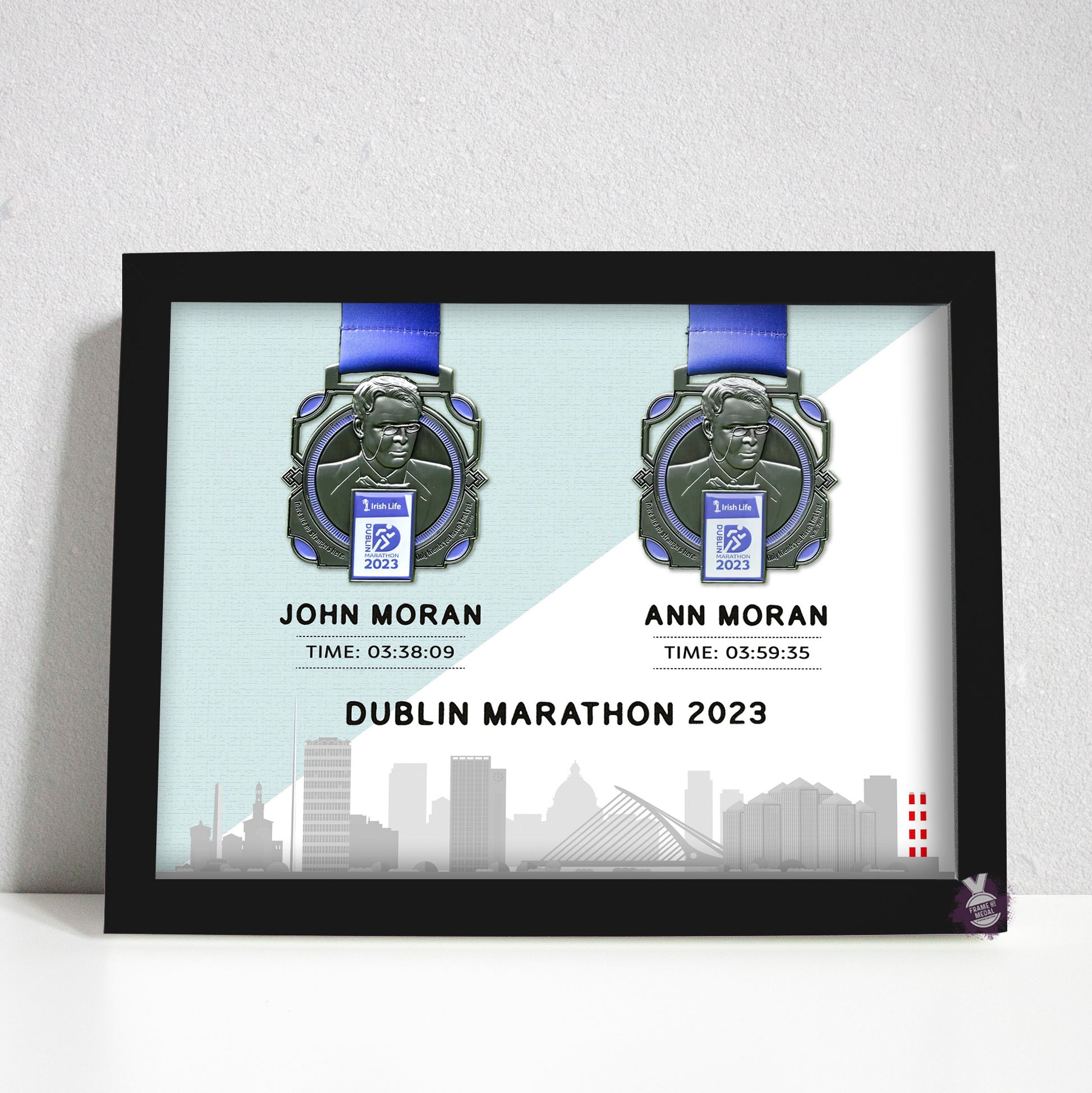 Double marathon medal frame Dublin marathon