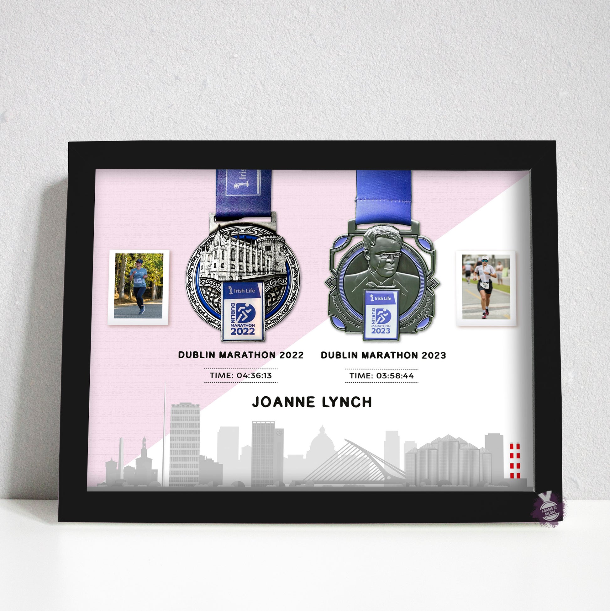 Double marathon medal frame Dublin marathon