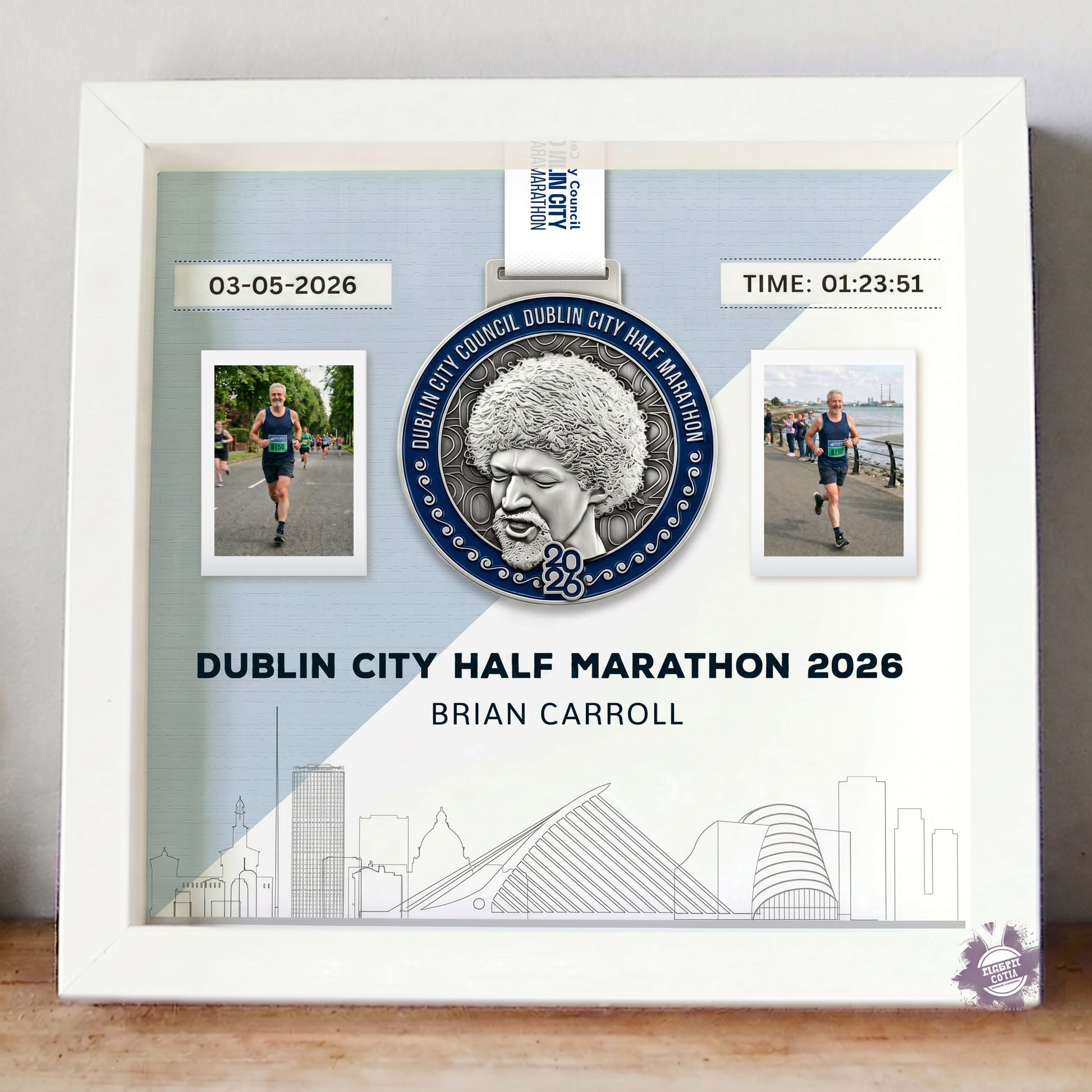 Dublin City Half Marathon Medal frame 2026