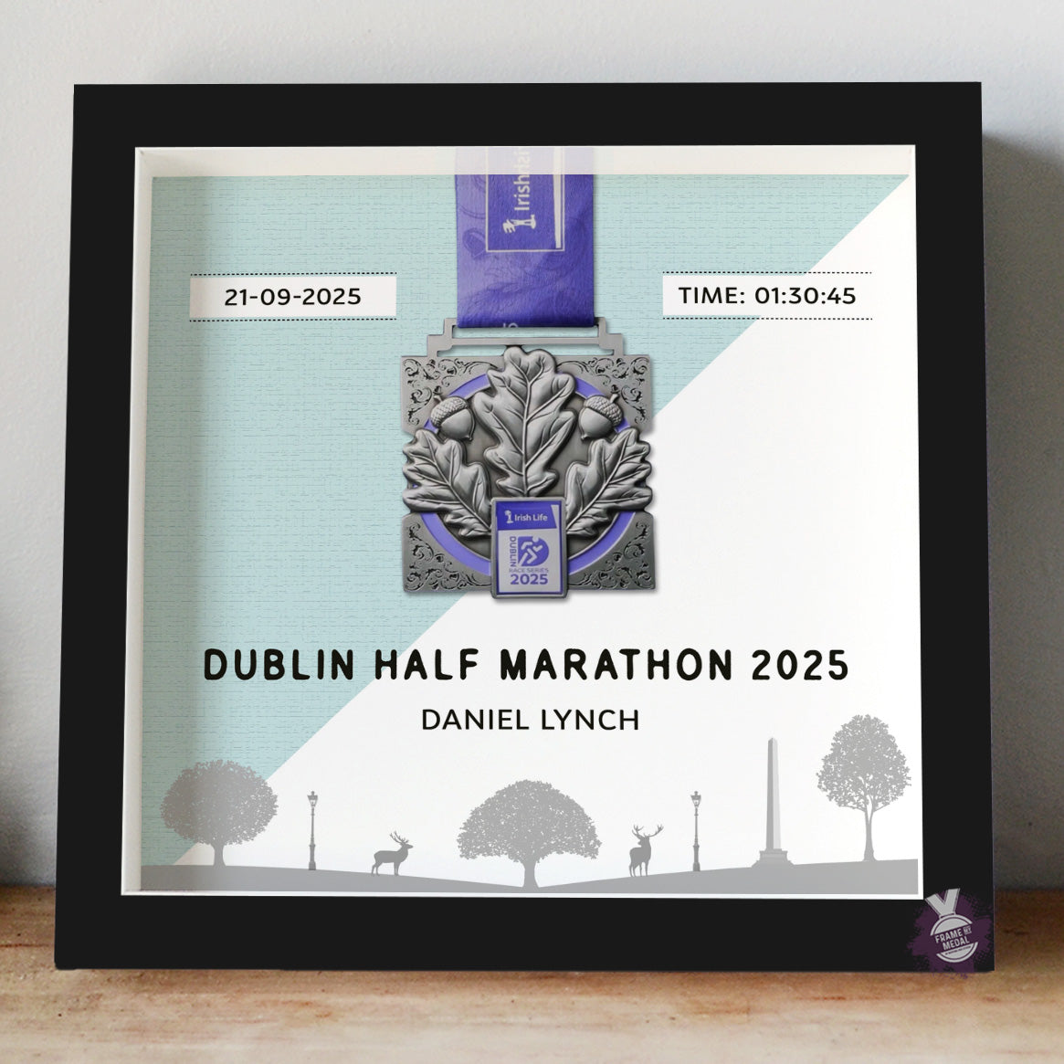 Irish Life Race Series Half Marathon medal frame