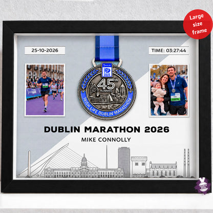 Dublin marathon medal display frame - large