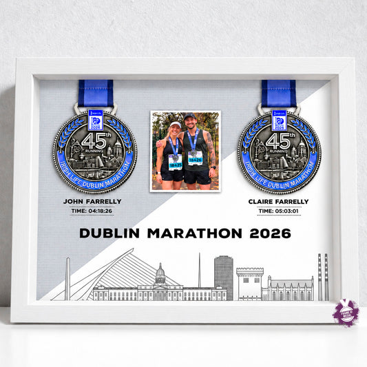 Dublin Marathon Two Medal Display Frame